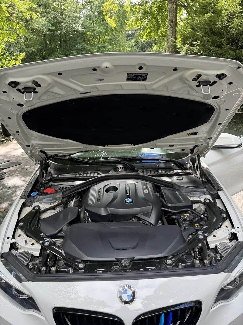 Clean BMW engine bay